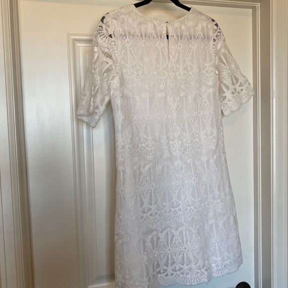 BCBGeneration Cocktail Lace Dress | Optic White - Picture 6 of 7